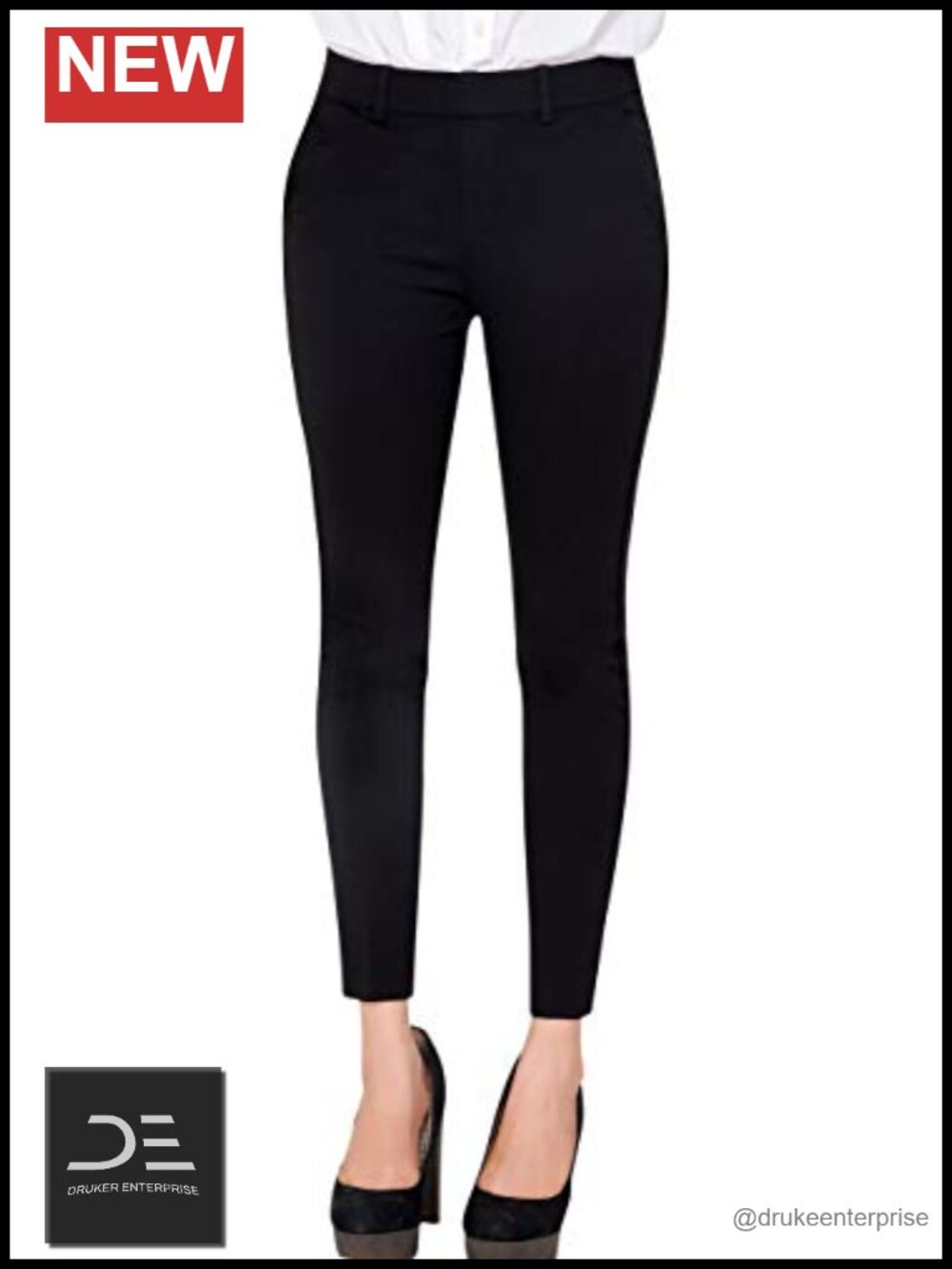 Women's Pull On Stretch Yoga Dress Pants - 4-Way Stretch Ponte - Work Pants